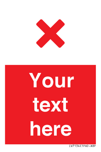 IV7134: Custom red background, red cross sign