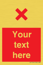 IV7134: Custom red background, red cross sign
