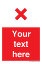 IV7134: Custom red background, red cross sign