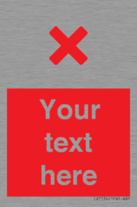IV7134: Custom red background, red cross sign