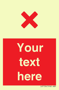 IV7134: Custom red background, red cross sign