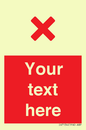 IV7134: Custom red background, red cross sign
