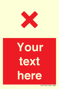 IV7134: Custom red background, red cross sign