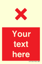 IV7134: Custom red background, red cross sign