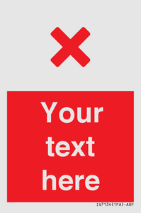 IV7134: Custom red background, red cross sign