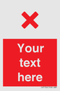 IV7134: Custom red background, red cross sign