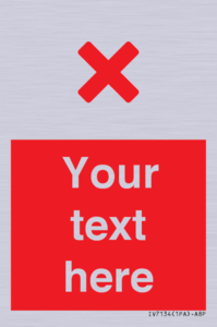 IV7134: Custom red background, red cross sign