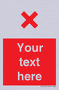 IV7134: Custom red background, red cross sign
