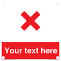 IV7134: Custom red background, red cross sign