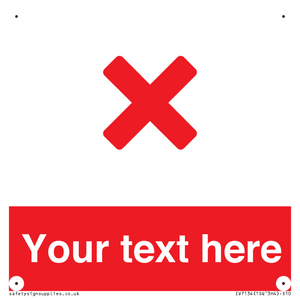IV7134: Custom red background, red cross sign
