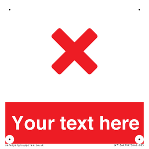 IV7134: Custom red background, red cross sign