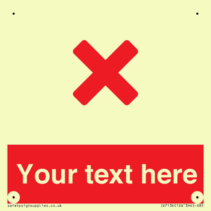 IV7134: Custom red background, red cross sign