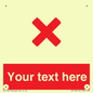 IV7134: Custom red background, red cross sign