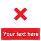 IV7134: Custom red background, red cross sign