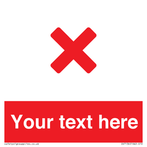 IV7134: Custom red background, red cross sign