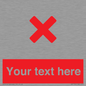 IV7134: Custom red background, red cross sign