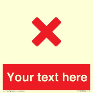 IV7134: Custom red background, red cross sign