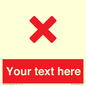 IV7134: Custom red background, red cross sign