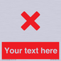 IV7134: Custom red background, red cross sign