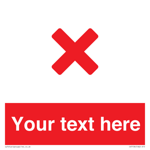 IV7134: Custom red background, red cross sign