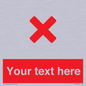 IV7134: Custom red background, red cross sign