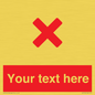 IV7134: Custom red background, red cross sign