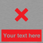 IV7134: Custom red background, red cross sign