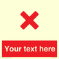 IV7134: Custom red background, red cross sign