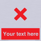 IV7134: Custom red background, red cross sign