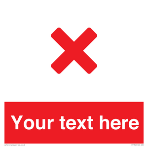 IV7134: Custom red background, red cross sign