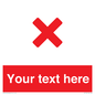 IV7134: Custom red background, red cross sign