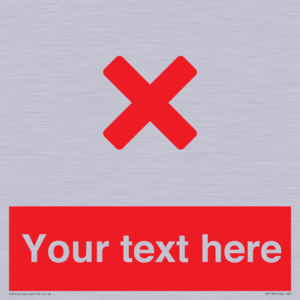 IV7134: Custom red background, red cross sign