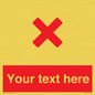 IV7134: Custom red background, red cross sign