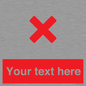 IV7134: Custom red background, red cross sign