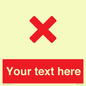 IV7134: Custom red background, red cross sign