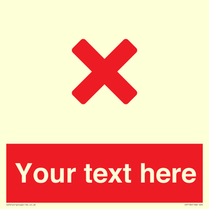 IV7134: Custom red background, red cross sign