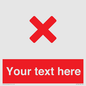 IV7134: Custom red background, red cross sign