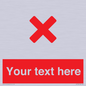 IV7134: Custom red background, red cross sign