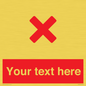 IV7134: Custom red background, red cross sign