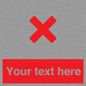 IV7134: Custom red background, red cross sign