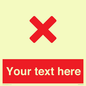 IV7134: Custom red background, red cross sign