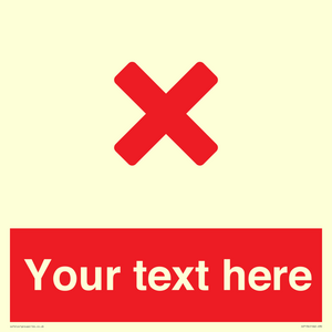 IV7134: Custom red background, red cross sign