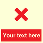 IV7134: Custom red background, red cross sign