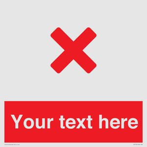 IV7134: Custom red background, red cross sign