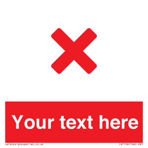 IV7134: Custom red background, red cross sign
