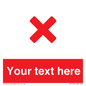 IV7134: Custom red background, red cross sign
