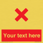 IV7134: Custom red background, red cross sign