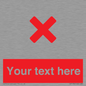 IV7134: Custom red background, red cross sign