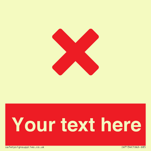 IV7134: Custom red background, red cross sign