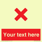 IV7134: Custom red background, red cross sign